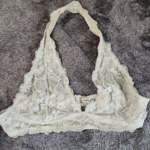 Lace Halter Bralette in Cream - Women Intimates & Sleepwear